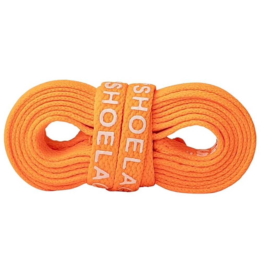 NWOT- Proof Culture Off-White "SHOELACES Replace Flat Laces Jordan Nike Orange